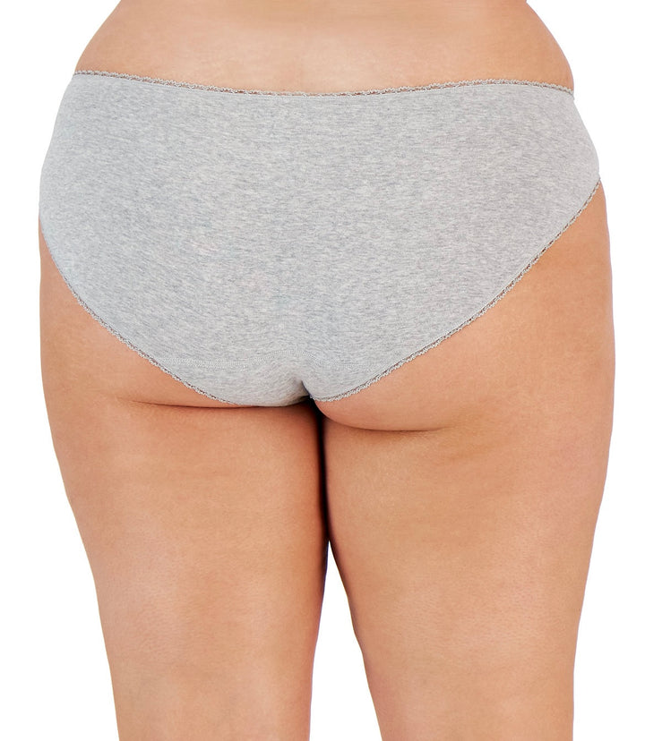 Charter Club Women's Pretty Cotton Bikini Underwear Heather Storm Plus Size 2X