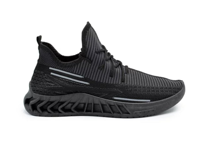 Akademiks Men's Fit 2.0 Knit Jogger Sneakers Black Gray Size 12