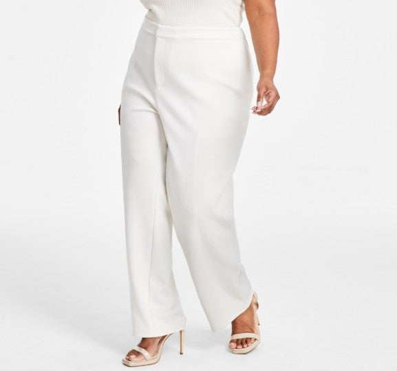 Nina Parker Women's Trendy Scuba Straight-Leg Pull-On Pants Plus Size 24W