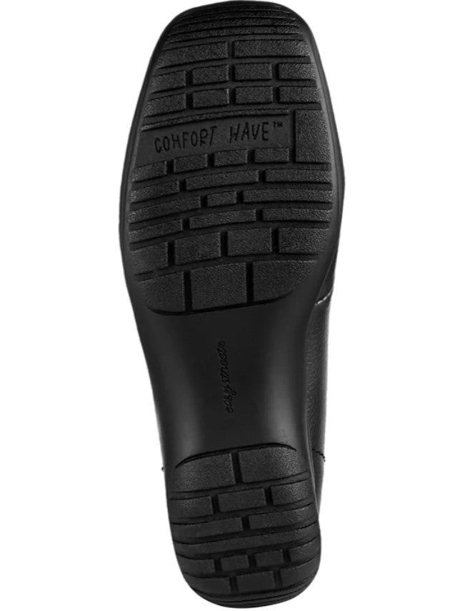 Easy Street Women's Square Slosed-Toe Purpose Flats Shoes Black Size 12 M