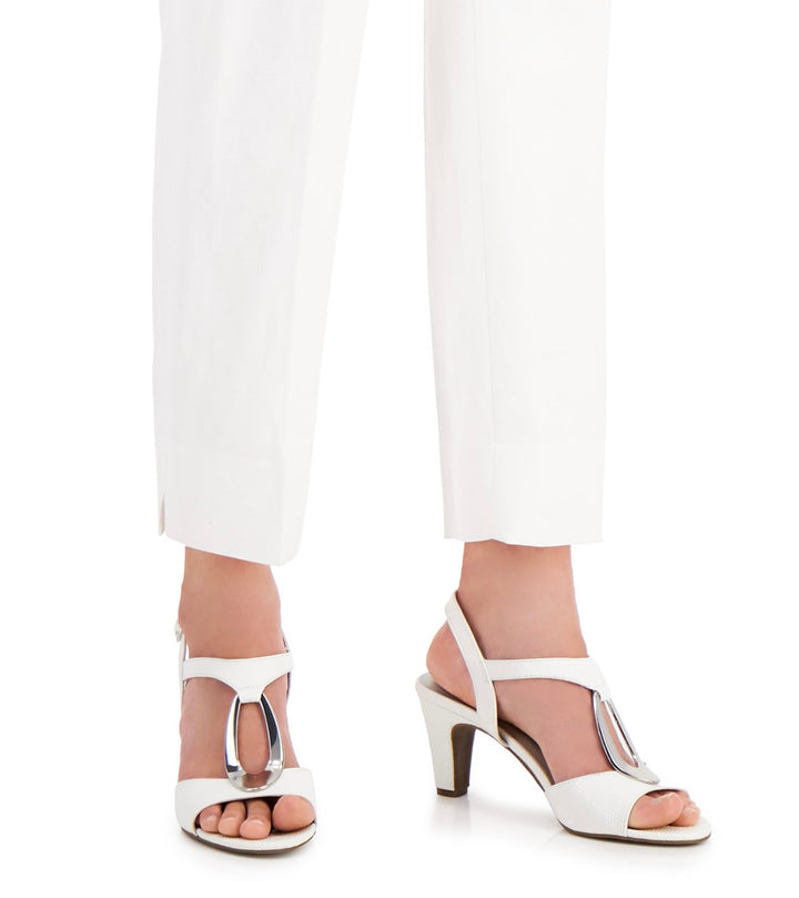 Karen Scott Women's Cushioned Danee Dress Sandals White Size 10 M