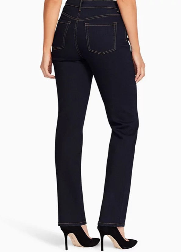 Gloria Vanderbilt Women's Amanda Classic Straight Jeans Rinse Noir Plus Size 18W