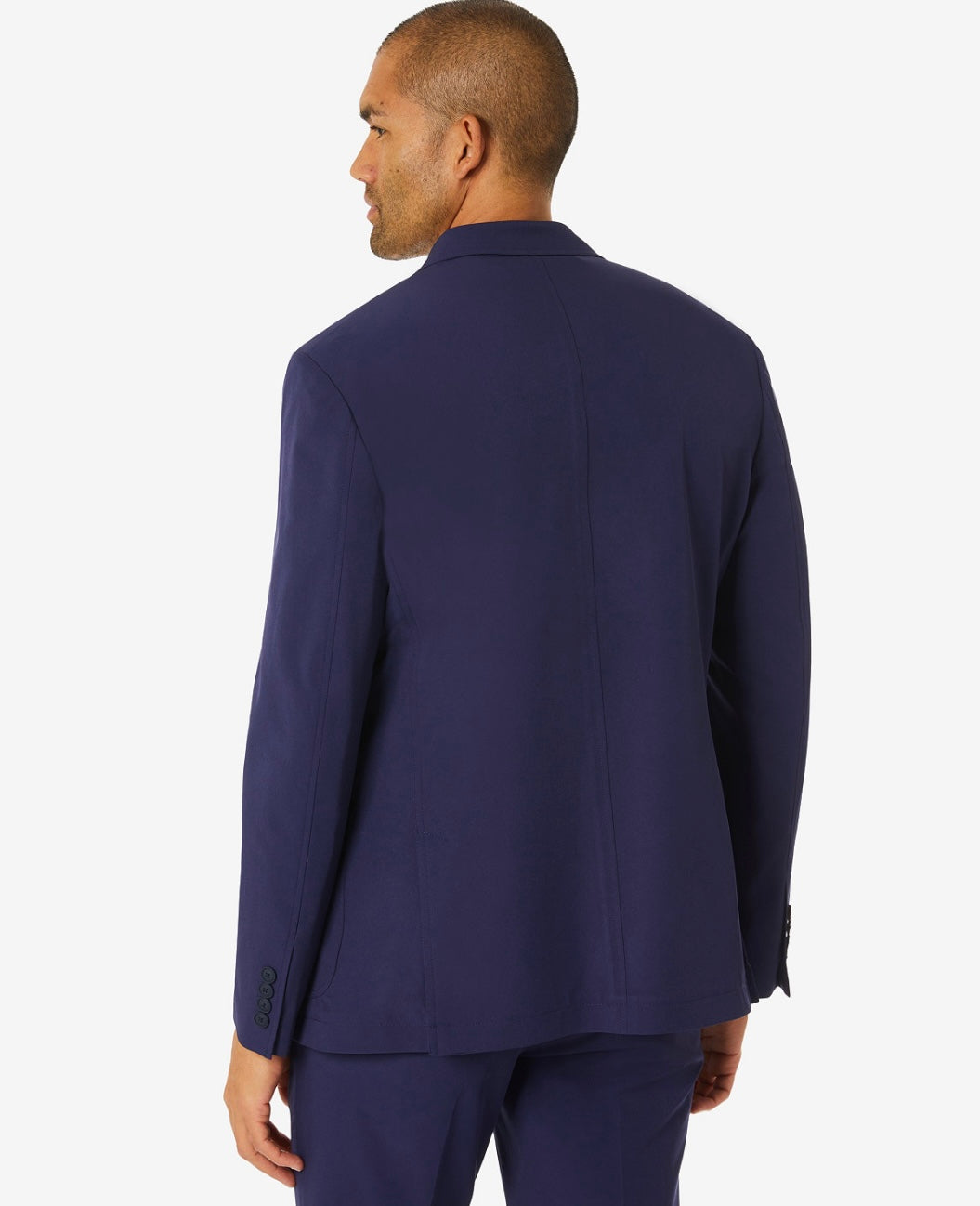 Michael Kors Men's Modern-Fit Stretch Solid Suit Jacket Blue Size 48REG