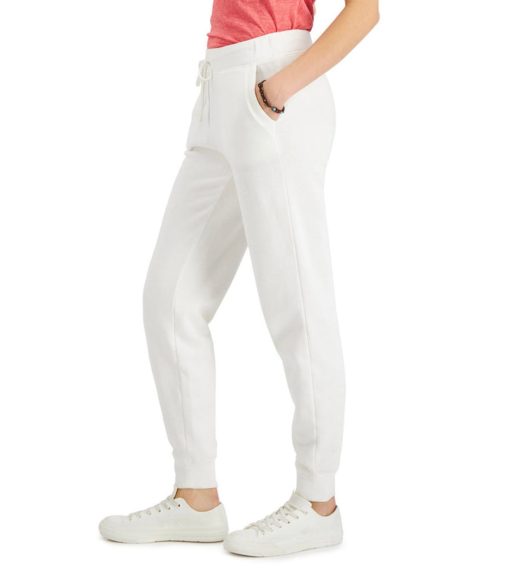 Style & Co. Women's High Rise Jogger Sweatpants Coconut Cream Size M