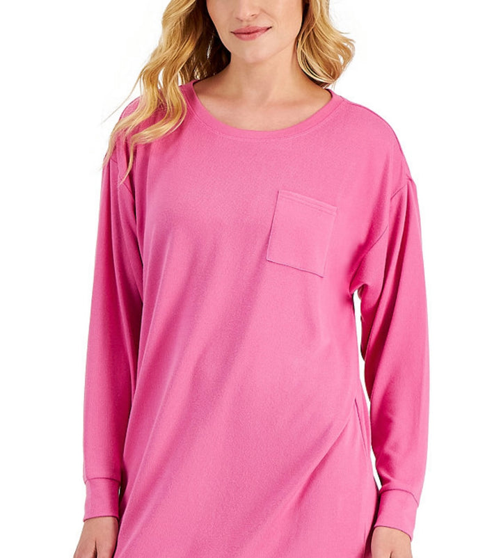 Jenni Women's Long Sleeve Supersoft Sleepshirt Pink Tease
