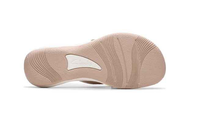Clarks Cloudsteppers Breeze Reyna Flip-Flop Sandals Sand Size 8