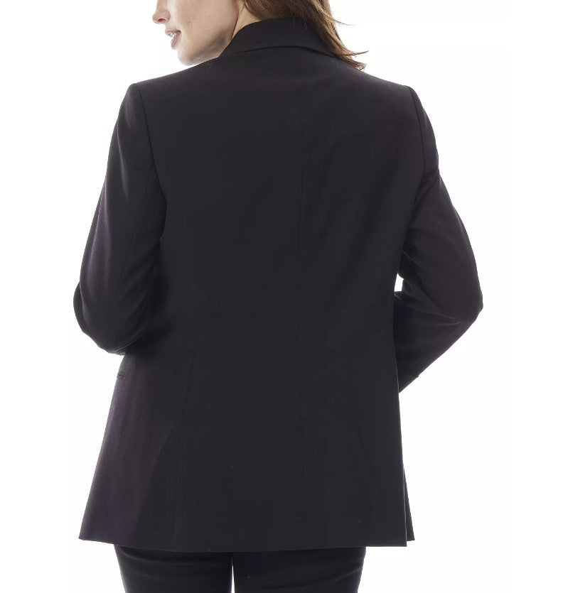 Jones New York Women's Rolled Sleeves Notched Collar Jacket Jones Black