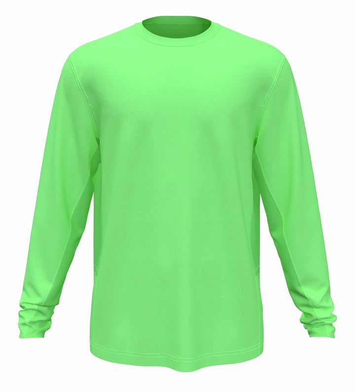 PGA Tour Men's Mixed Media Sun Protection Golf Shirt Green Size XXL