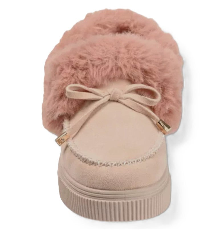 Journee Collection Women's Tru Comfort Foam Midnight Slipper Shoes Beige-Pink