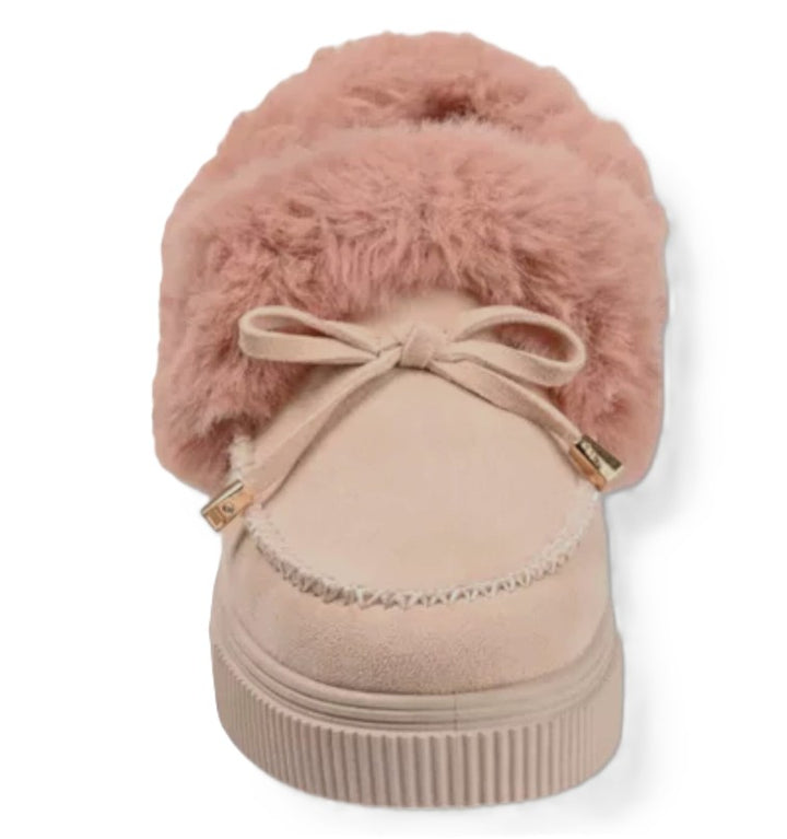 Journee Collection Women's Tru Comfort Foam Midnight Slipper Shoes Beige-Pink