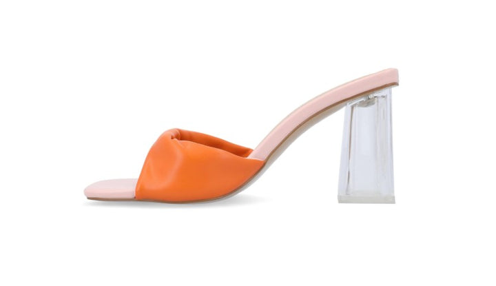 Journee Collection Women's Aylia Twist Slip On Block Heel Sandals Pink Size 6.5