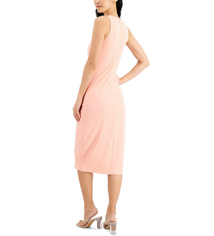 INC International Concepts Women's Sleeveless Ruched Bodycon Dress First Blush