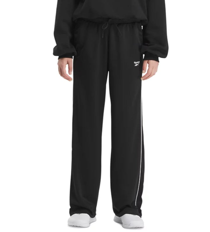 Reebok Women's Pull-On Drawstring Tricot Pants Black Size XL