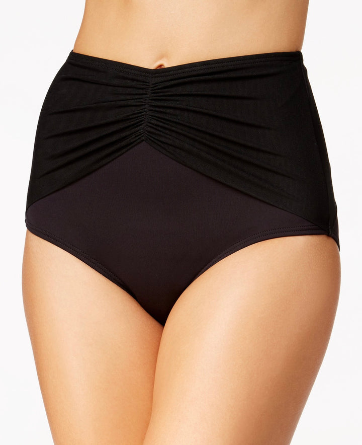 Coco Reef Women's Diva Mesh High-Waist Bikini Bottoms Black Size M