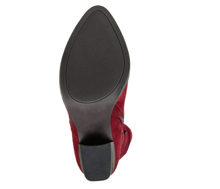 Journee Collection Women's Kyllie Wide Calf Boots Burgundy Size 7.5