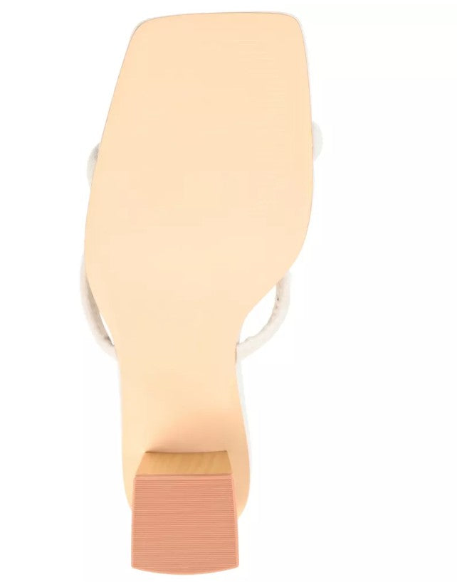 Journee Collection Women's Henrietta Dress Sandals Off White Size 8