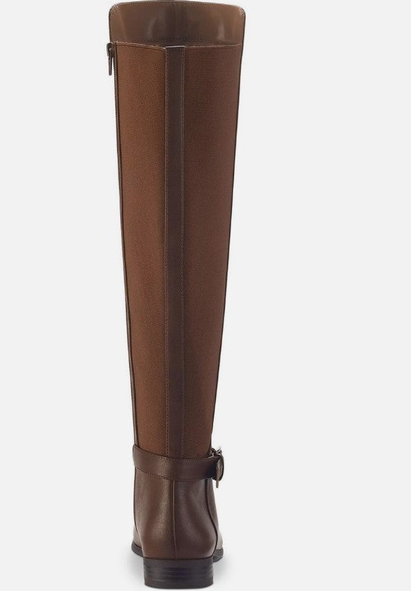 Style & Co. Women's Kimmball Over-The-Knee Boots Dark Brown-Tan Smooth