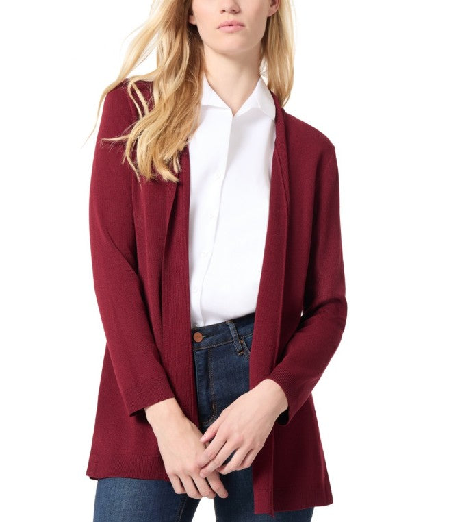 Jones New York Women's Open Front Cardigan Sweater Red Size L