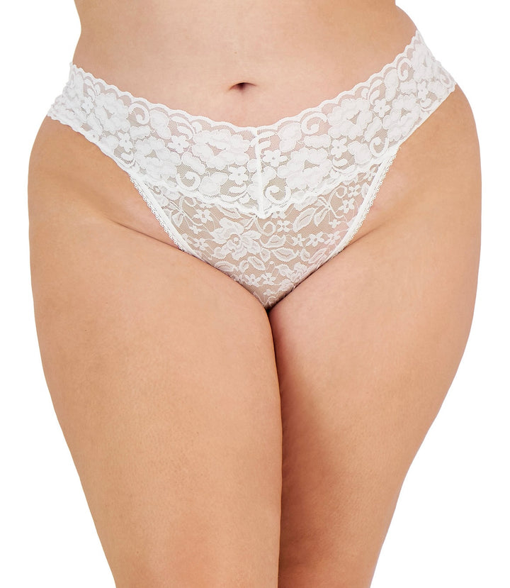 INC International Concepts Women's Plus Size Lace Thong Underwear Lingerie