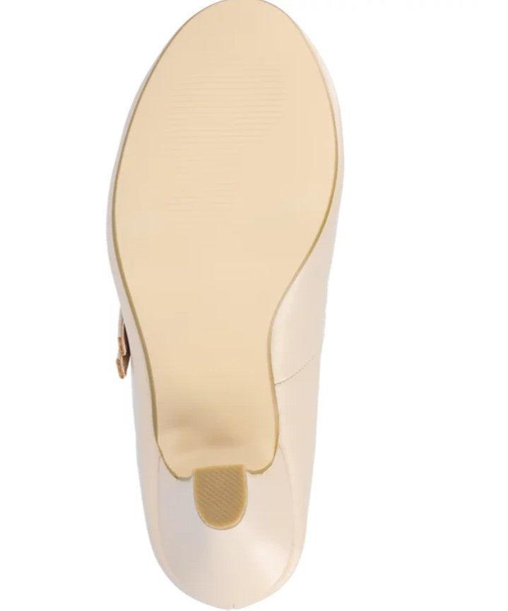 Journee Collection Women's Windy Double Strap Mary Jane Pumps Nude Size 7.5