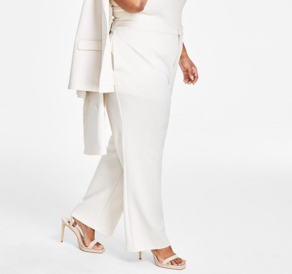 Nina Parker Women's Trendy Scuba Straight-Leg Pull-On Pants Plus Size 24W