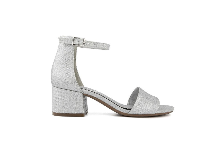 Sugar Women's Noelle 7 Low Dress Sandals Silver Size 9