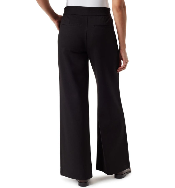 Gloria Vanderbilt Women's High Rise Pull on Trouser Wide Leg Pants Black Size 4