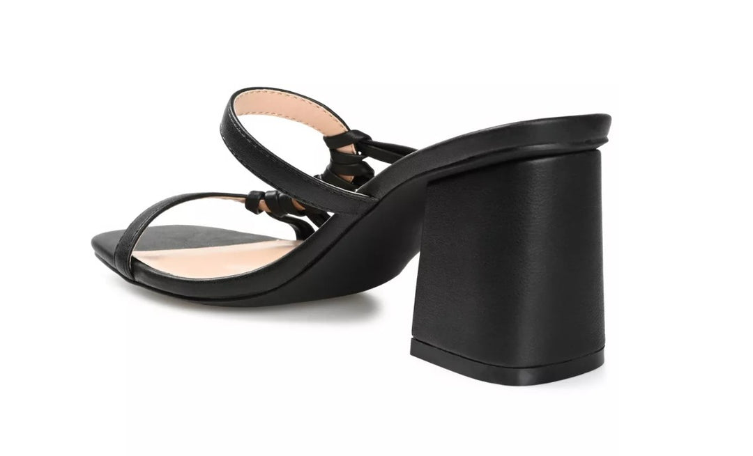 Journee Collection Women's Emory Block Heel Dress Sandals Black Size 9.5