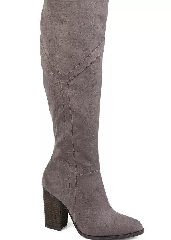 Journee Collection Women's Kyllie Wide Calf Boots Gray Size 8.5