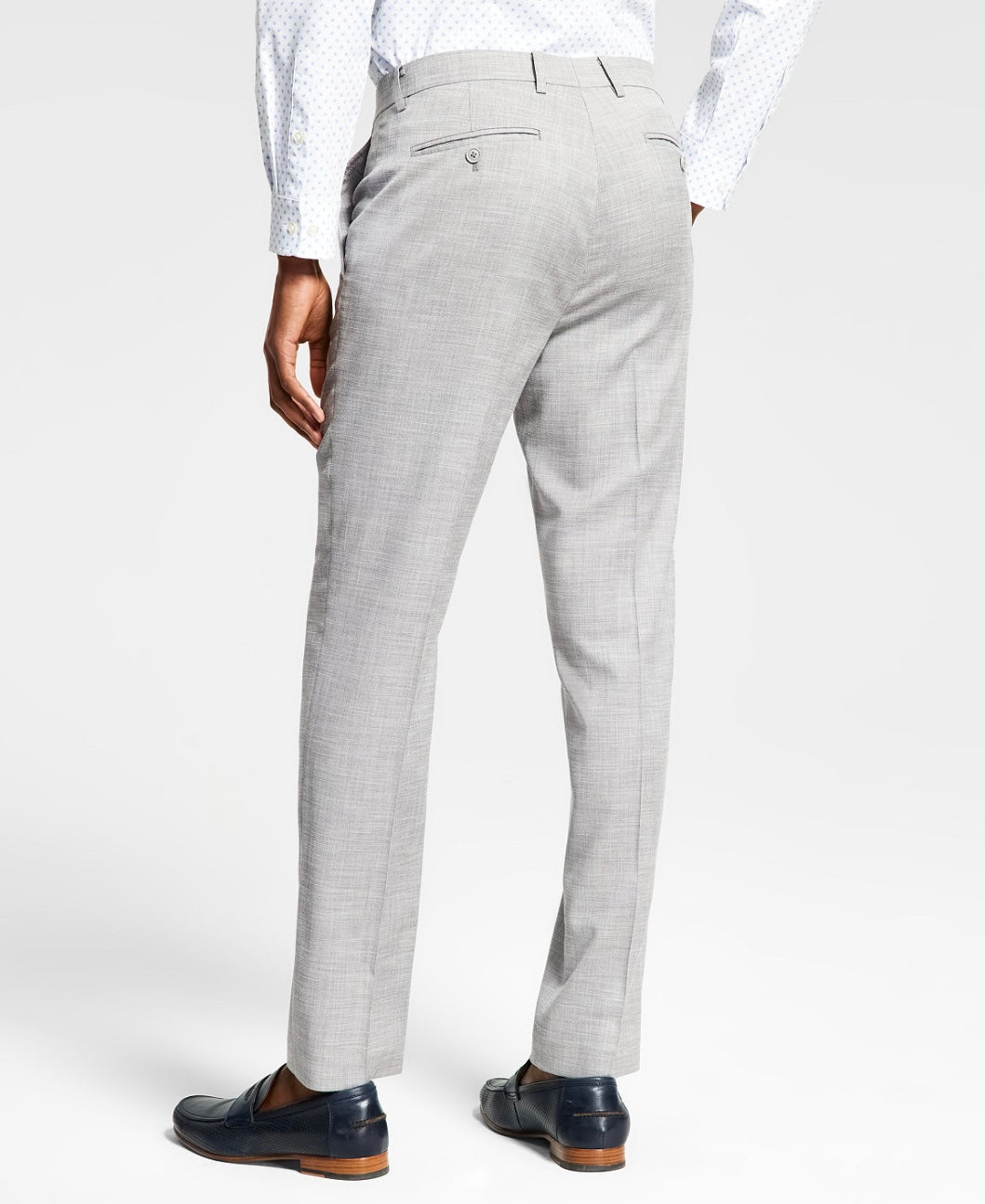 Alfani Men's Slim-Fit Solid Knit Suit Pants Grey Size 36W x 30L