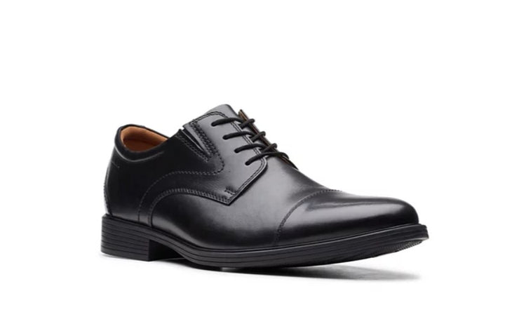 Clarks Men's Arch Support Whiddon Cap-Toe Oxfords Shoes Black Size 11 M