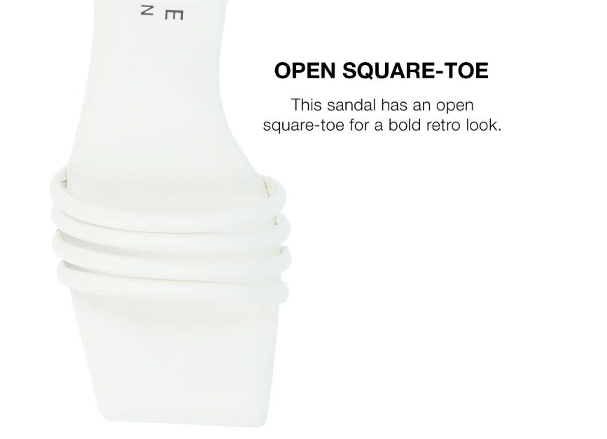 Journee Collection Women's Lyddea Multi Strap Sandals White Size 8