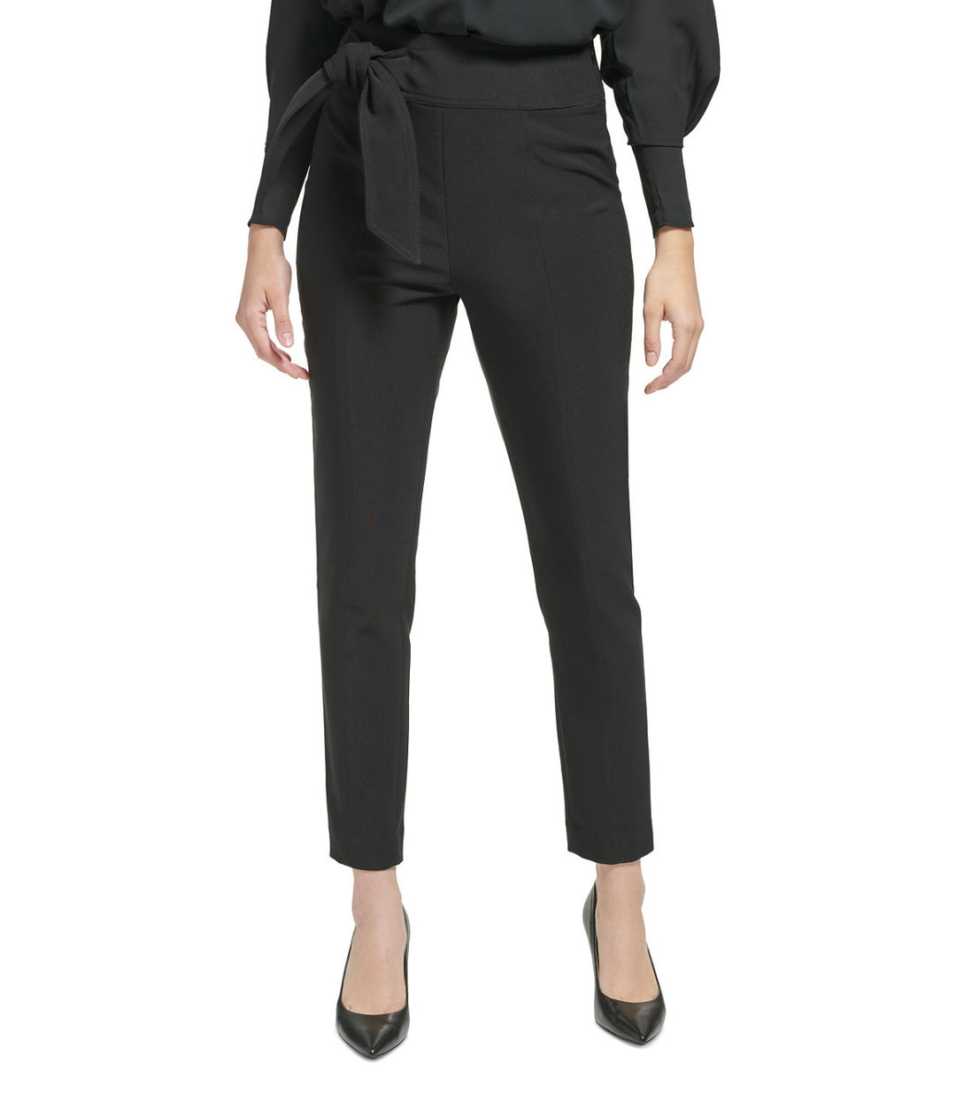 Calvin Klein Women's High Rise Slim Fit Pants Black Size 6