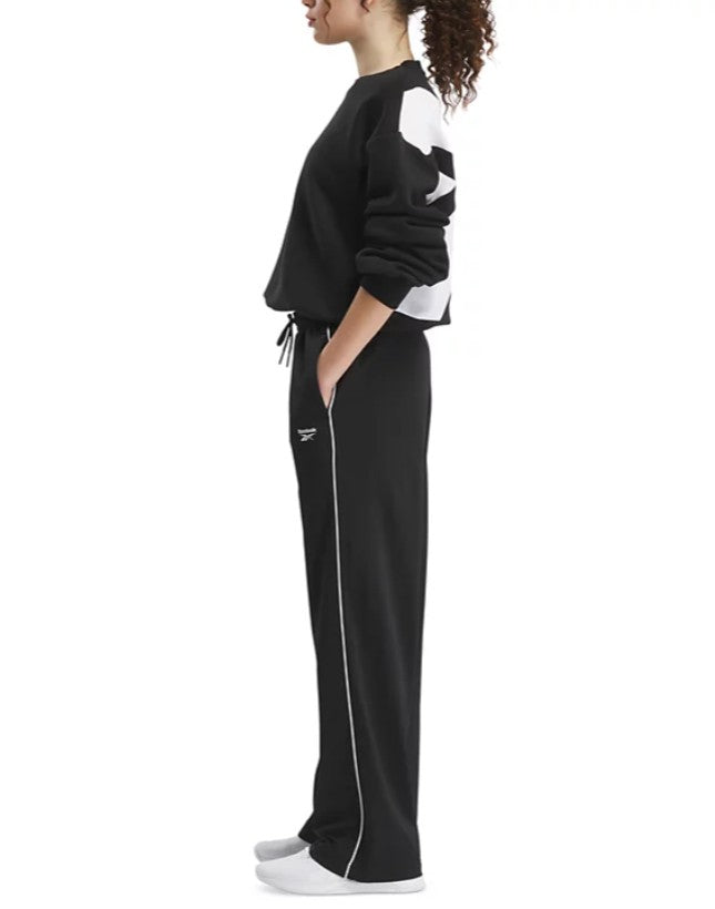 Reebok Women's Pull-On Drawstring Tricot Pants Black Size XL