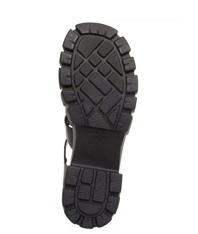 Madden Girl Women's Genesis Platform Lug Sole Fisherman Sandals Black Size 8.5