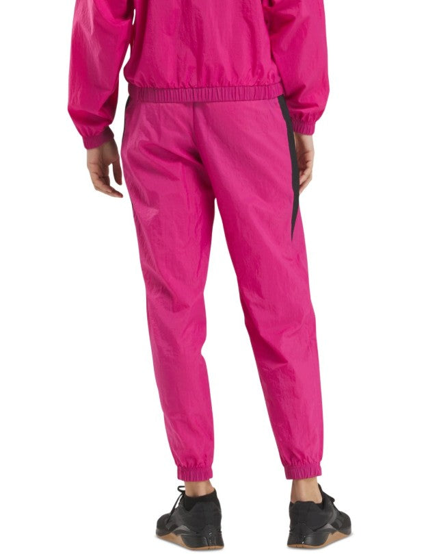 Reebok Women's Vector Woven Track Pants Pink/Black Size XS