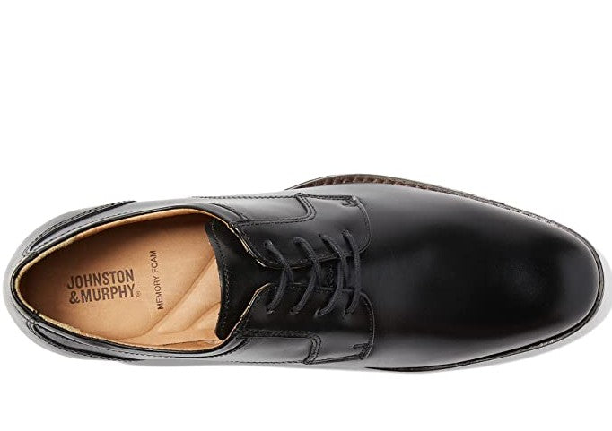 Johnston & Murphy Men's Lewis Plain Toe Dress Shoe Black Size 8 M