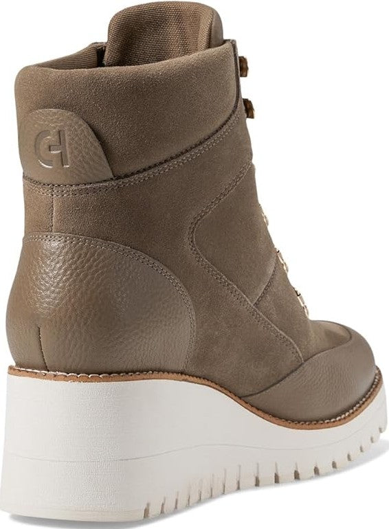 Cole Haan Women's Zerogrand City Wedge Hiker Booties Dark Grey Size 7.5