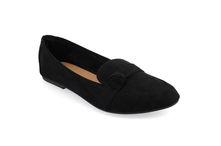 Journee Collection Women's Marci Slip On Flats Shoes Black Size 10