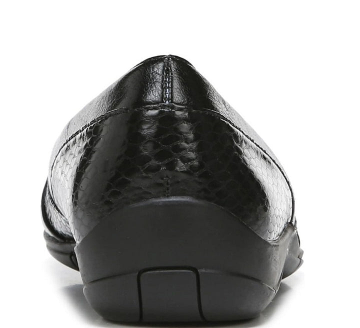 LifeStride Women's Deja Vu Comfort Insole Faux Leather Flats Shoes Black Size 9
