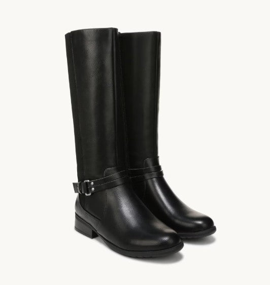LifeStride Women's Xanita Faux Leather Riding Boots Black Size 9