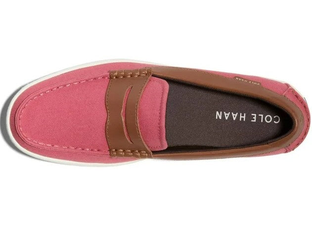 Cole Haan Men's Nantucket Slip-On Penny Loafers Mineral Red Canvas Size 10 1/2 M