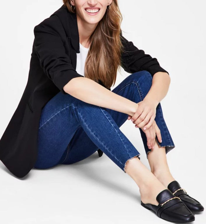 Anne Klein Women's Detachable Hooded Notch-Collar Compression Jacket Size S