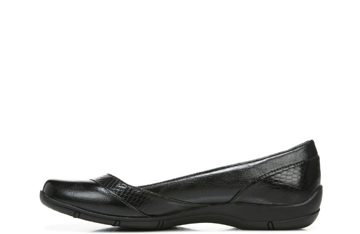 LifeStride Women's Deja Vu Comfort Insole Faux Leather Flats Shoes Black Size 9