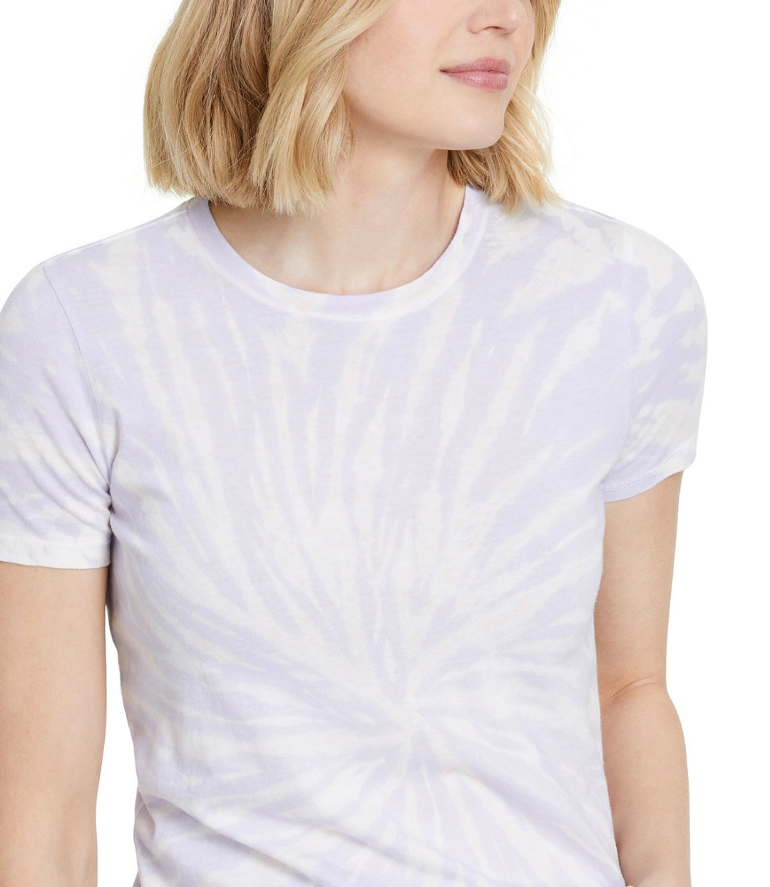 Style & Co. Women's Cotton Crew-Neck T-Shirt Lilac Fade Petite Size PL
