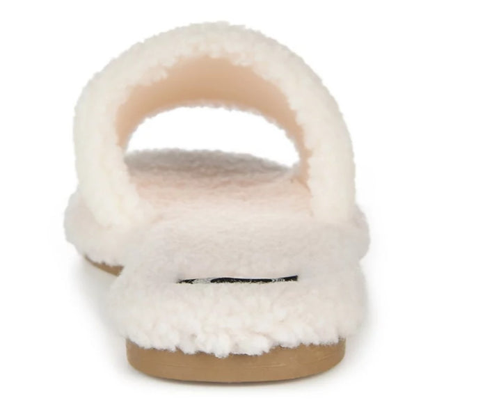 Journee Collection Women's Sunlight Slide Slipper Ivory Size 8