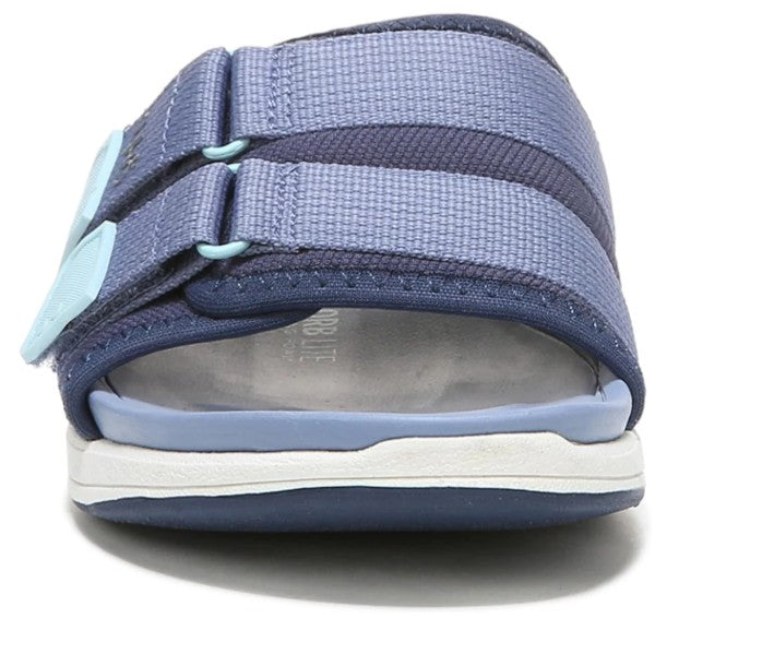 Ryka Women's Tribute Recovery Slide Sandal Blue Fabric Size 9M