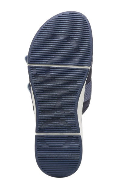 Ryka Women's Tribute Recovery Slide Sandal Blue Fabric Size 9M