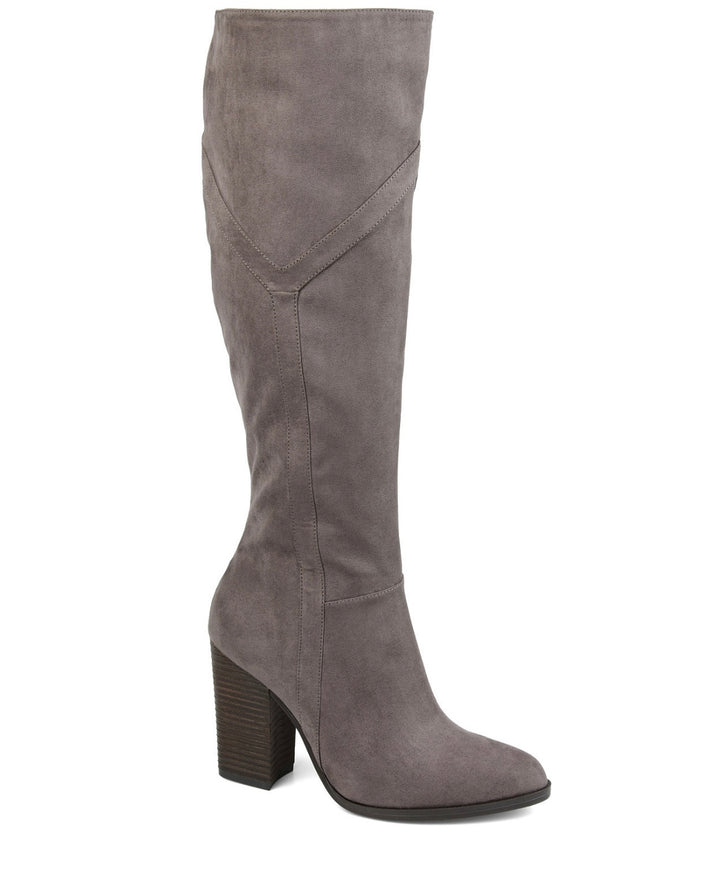 Journee Collection Women's Kyllie Wide Calf Boots Gray Size 9