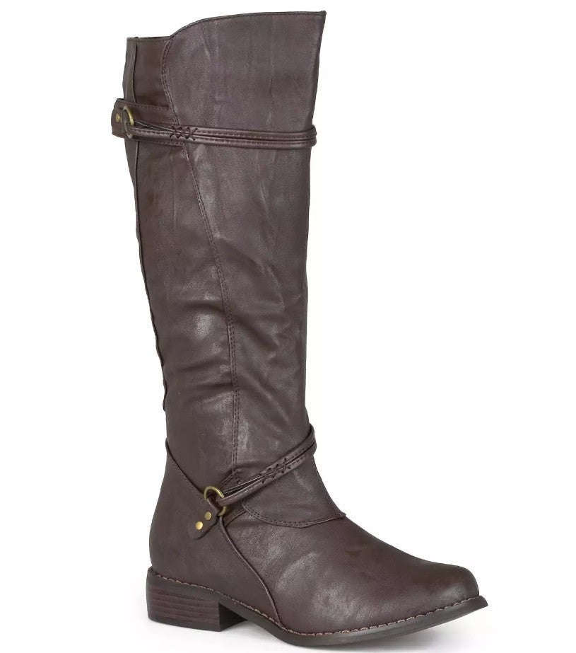 Journee Collection Women's Harley Knee-High Boots Brown Size 8